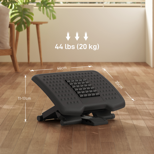 Platinum Pro™ Ergonomic Under-Desk Footrest with Massage Rollers