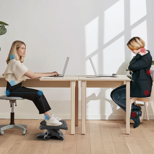 Platinum Pro™ Ergonomic Under-Desk Footrest with Massage Rollers